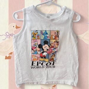 White Disney EPCOT World Tour Kids Tank Size 5/6